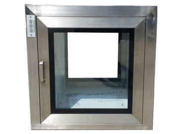 Full Welded 304 Ss Clean Room Pass Through Box With Mechanical Interlocker