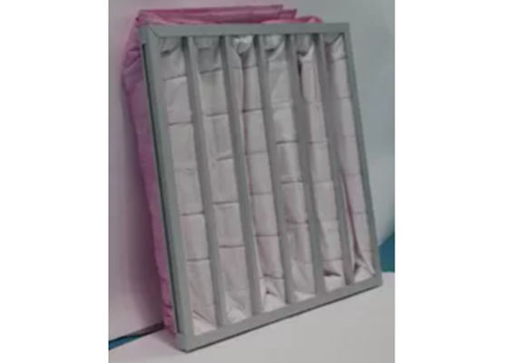 Polyester Ahu 3500m³/H Pocket Air Filter / Bag Filter F7 To F9 Efficiency