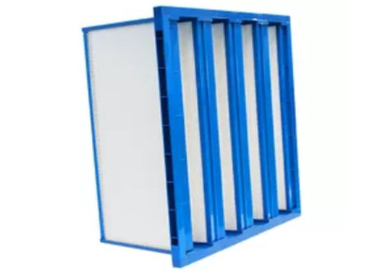 Plastic Frame V Bank Pocket Air Filter Medium Efficiency 4500 m³/h Air Volume