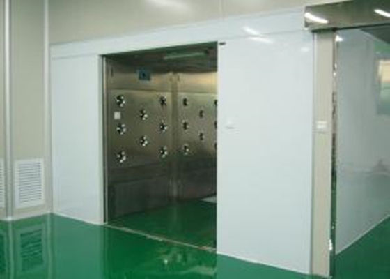 Three Side Blowing Auto Sliding Door Air Shower Tunnel Class 100 Cleanliness Level