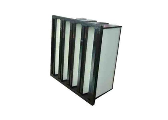 Plastic Frame Dust Holding V Bank Air Filters With Fiberglass Medium Material