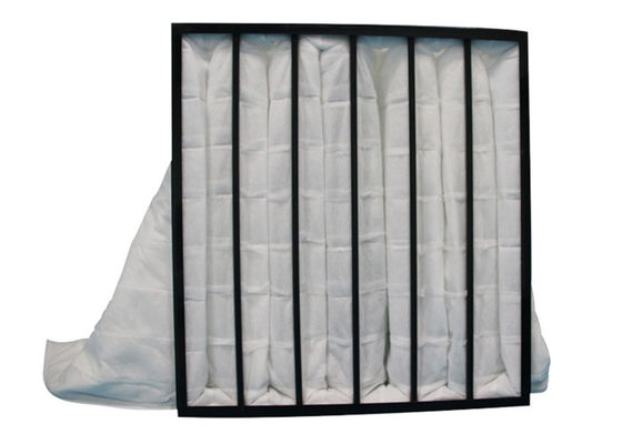 White Pocket Air Filter Plastic Frame With Non Woven Fabrics