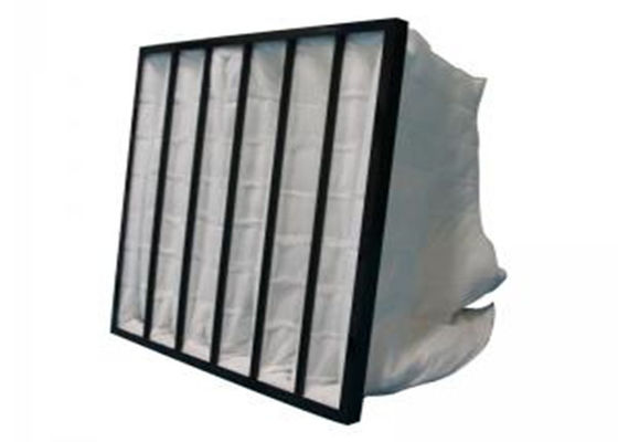 White Pocket Air Filter Plastic Frame With Non Woven Fabrics