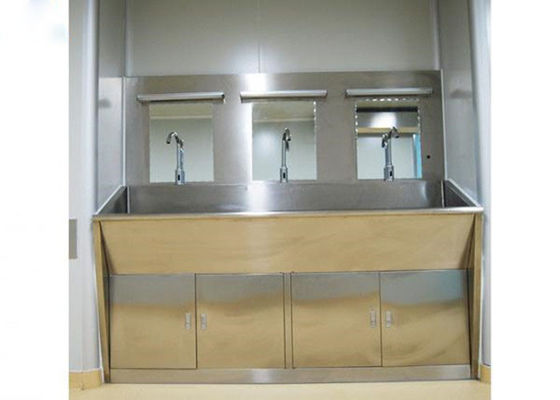 3 Mirrors Hand Washing Bathroom Basin Cabinets With Three Positions