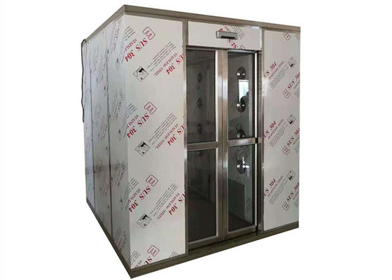 Pharmaceutical Modular Clean Room Air Shower Tempered Glasses Double Doors Interlock