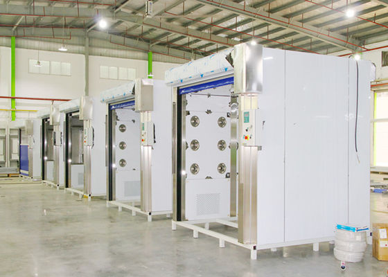 PVC Curtain Door Infrared Induction Air Shower Pass Box 25-27m/S Speed