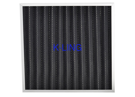 Clean Room Pleated Panel Air Filters Activated Carbon For Odor Removal