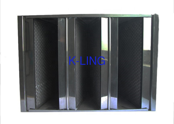 V Cell Activated Carbon Granular Air Filter Remove Odor Smell With ABS Frame