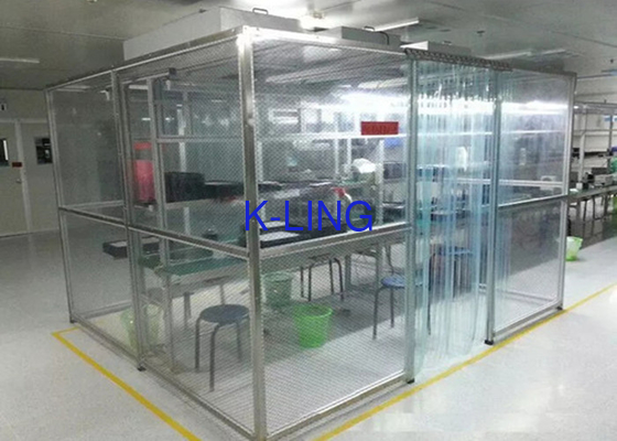 Pharmacy Modular Softwall Cleanroom Class 100000 Stainless Steel Square Pipe