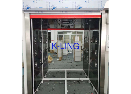 Automatic PVC Rolling Door Cargo Air Shower Tunnel Infrared Induction Blowing