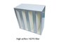 H14 V Bank HEPA Filter High Air Flow Galvanized / Stainless Steel Frame