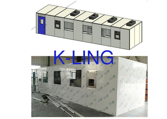 Modular Clean Room with HEPA Filter and Prefilter, Glass Magnesium Rock Wool Sandwich Panel 50mm, and ISO5 to ISO8 Purification Rank