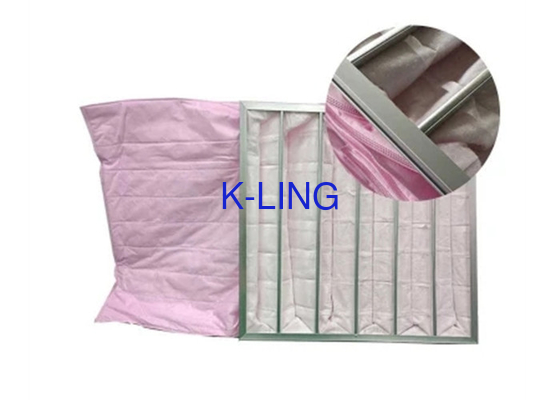 F5-F9 Synthetic Pocket Bag Filter Secondary For Cleanroom Low Resistance