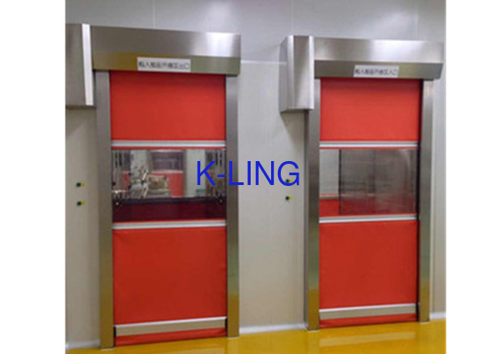 Full Automatic Cleanroom Air Shower Tunnel Rolling Shutter Door For Goods Delivery