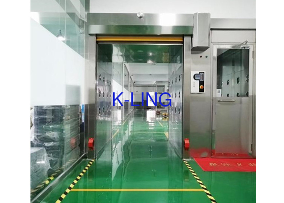 Full Automatic Cleanroom Air Shower Tunnel Rolling Shutter Door For Goods Delivery