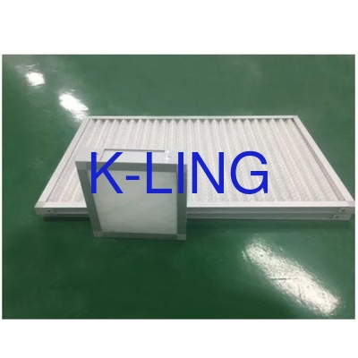 Panel Filter Construction with PU Foam Medium Material Pleated Panel Air Filters G1-G4 Efficiency