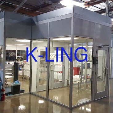 Hardwall Modular Cleanroom with HEPA Filter Air Filtration System, Fire-Resisting Door, and Double-layer Vacuum Glass Window