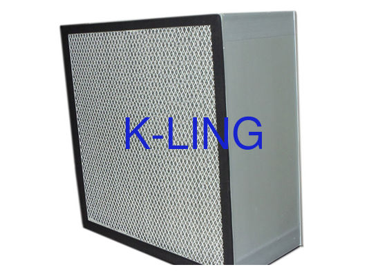Aluminium Frame H13 Deep Pleat HEPA Filter Glass Fiber Midea For Industry