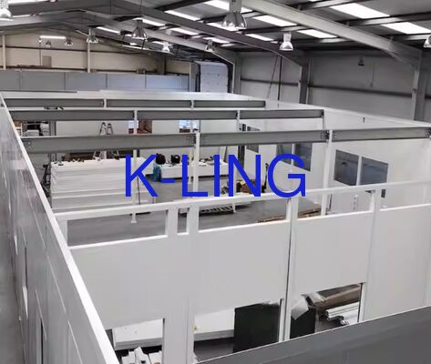 Modular Cleanroom System with More Than 350 Lux Lighting for ISO Class 5 to ISO Class 8 Standards and Relocatable Design