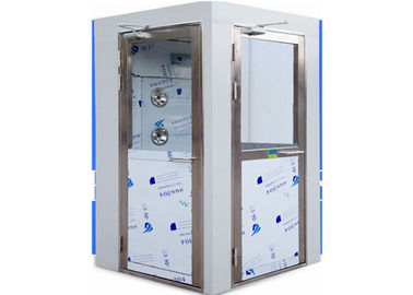 GMP Medical Cleanroom Air Shower With L Type Swing Doors Microcomputer Control