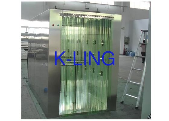 PVC Curtain Door Clean Room Air Shower SUS 304 Material Cabinet