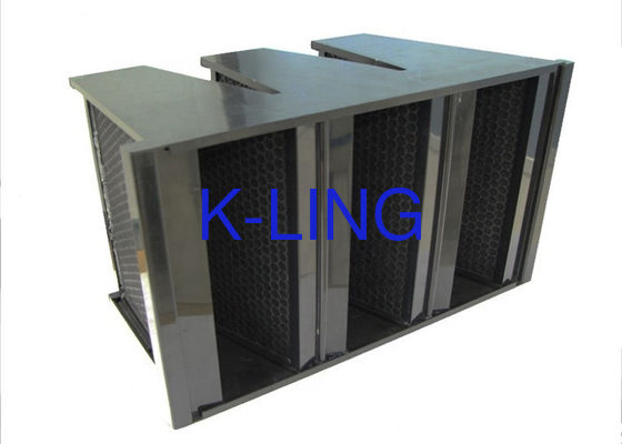 V Cell Activated Carbon Granular Air Filter Remove Odor Smell With ABS Frame